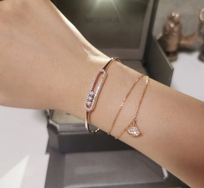 [Rosla]Move Pavé Diamond Bangle Bracelet M