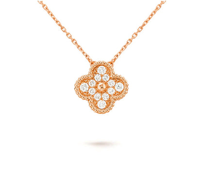 [Rosla]CLOVER 15MM SINGLE FLOWER NECKLACE COLLECTION