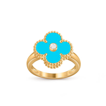 [Rosla]CLOVER DIAMOND RING GOLD COLLECTION