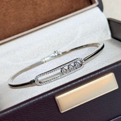 [Rosla]Move Pavé Diamond Bangle Bracelet M