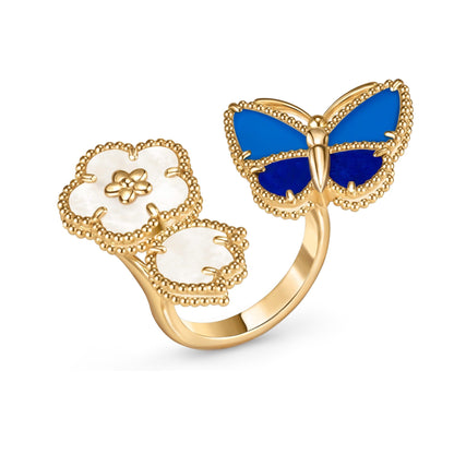 [Rosla]LUCKY SPRING BUTTERFLY OPEN-FACE RINGS