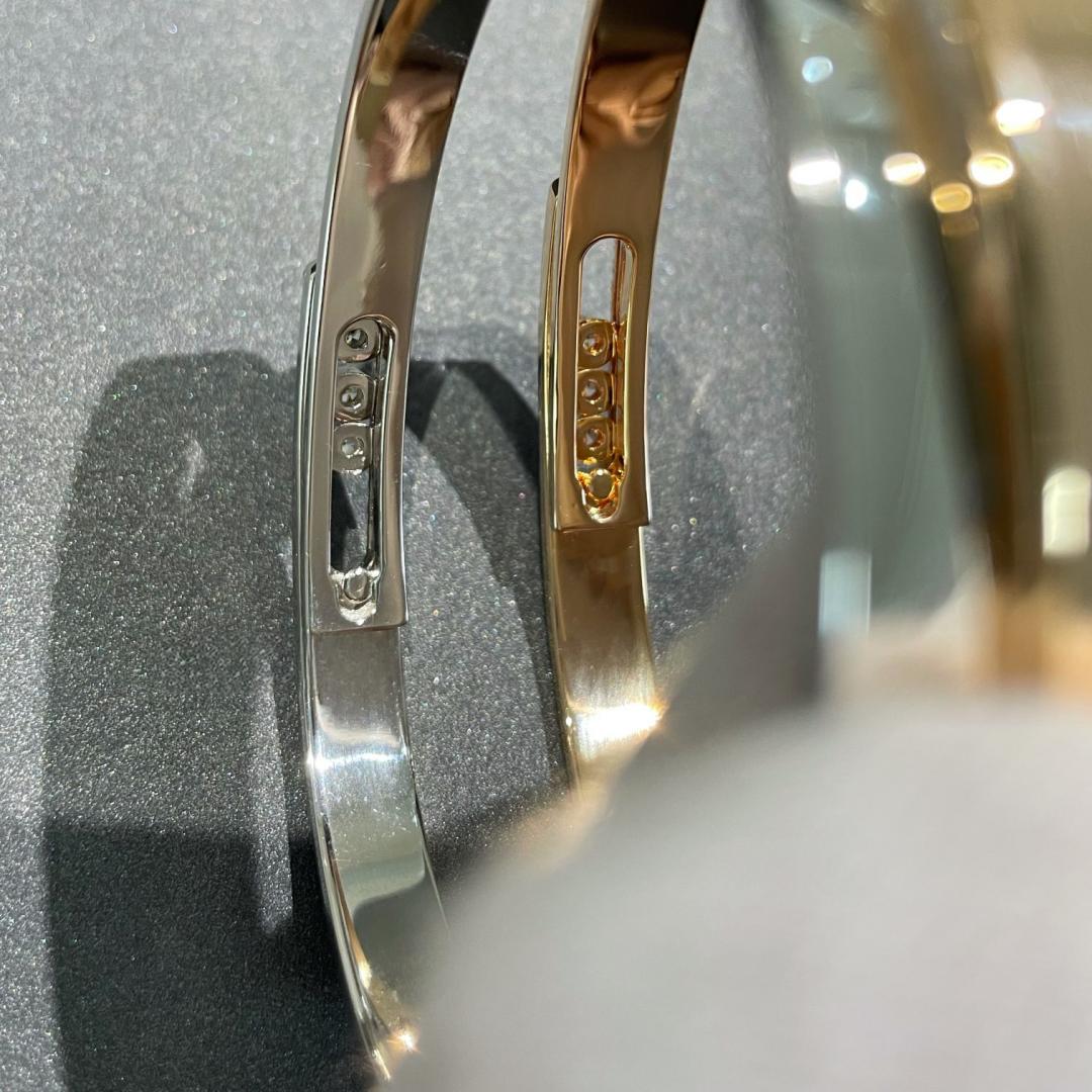 [Rosla]Move Noa Rose Gold Pavé Diamond Bangle Bracelet