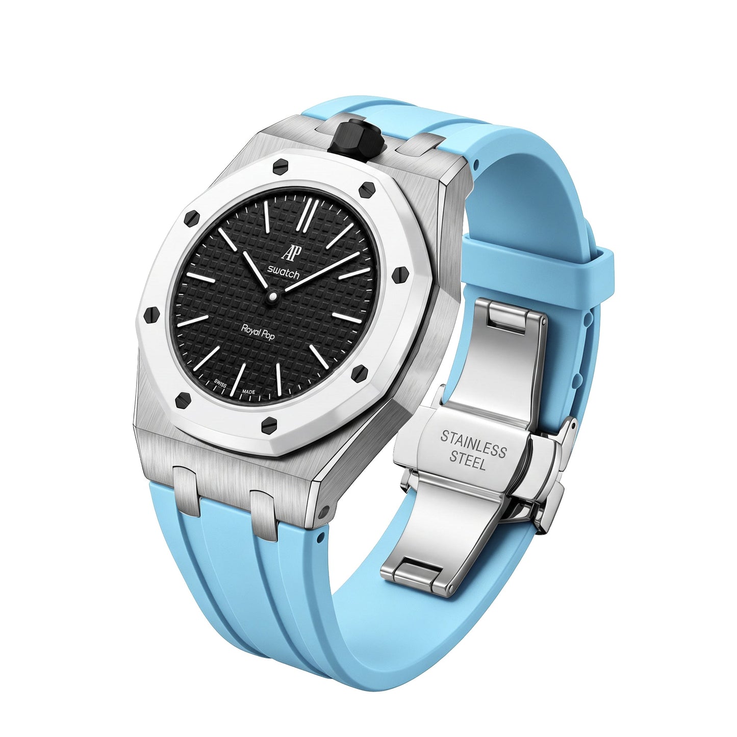 [Rosla]Royal Oak Pop Exclusive Steel Case & Silicone Strap With Cradle
