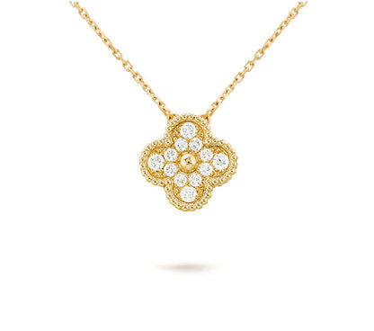 [Rosla]CLOVER 15MM SINGLE FLOWER NECKLACE COLLECTION