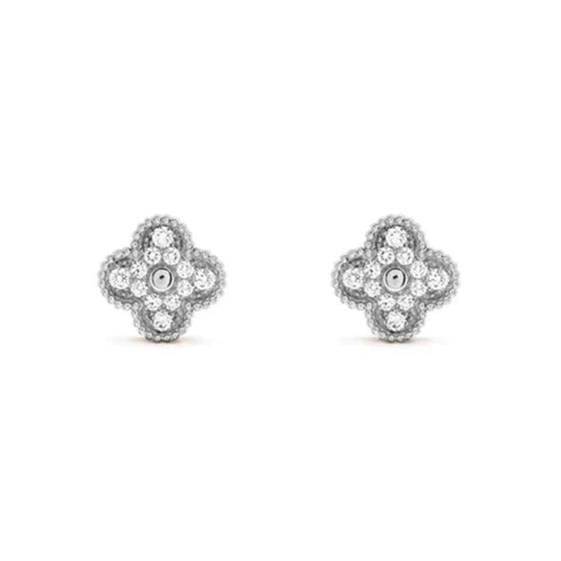 [Rosla]CLOVER SILVER 15MM EARRINGS COLLECTION