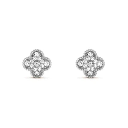 [Rosla]CLOVER SILVER 15MM EARRINGS COLLECTION