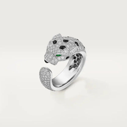 [Rosla]PANTHERE SPOTTED FULL DIAMOND MEDIUM RING