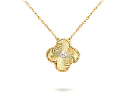 [Rosla]CLOVER 15MM DIAMOND SINGLE FLOWER NECKLACE COLLECTION