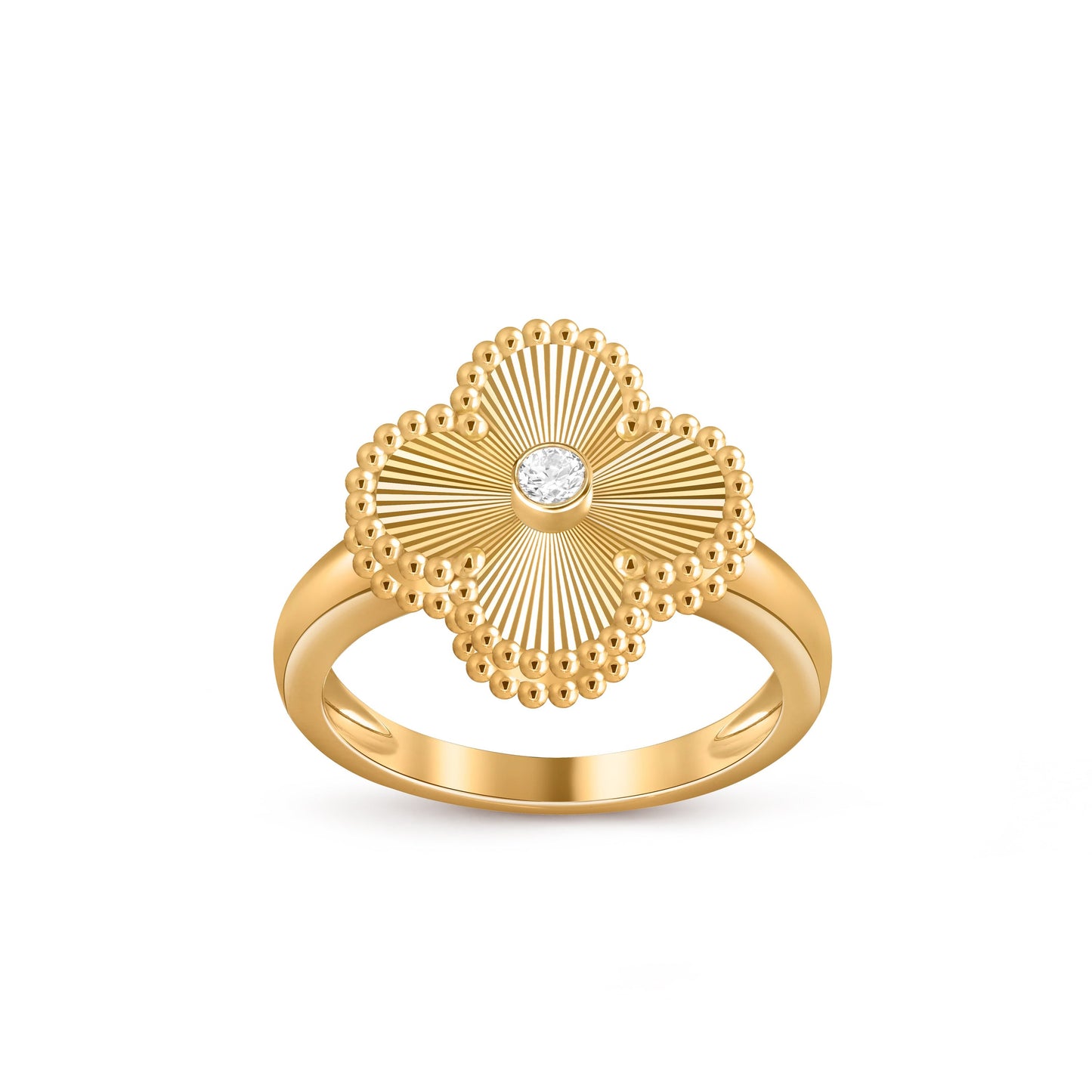 [Rosla]CLOVER DIAMOND RING GOLD COLLECTION