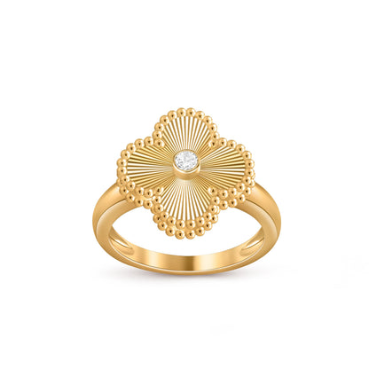 [Rosla]CLOVER DIAMOND RING GOLD COLLECTION