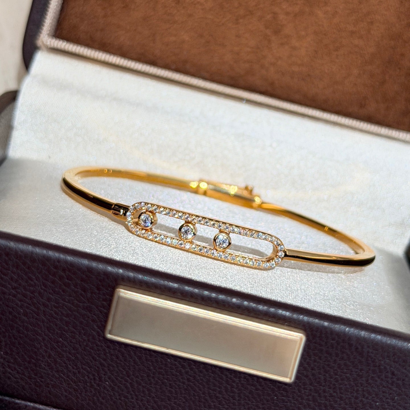 [Rosla]Move Pavé Diamond Bangle Bracelet M