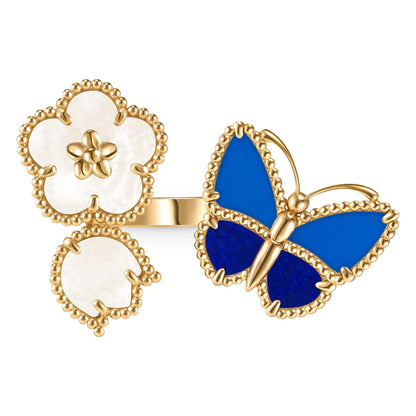 [Rosla]LUCKY SPRING BUTTERFLY OPEN-FACE RINGS
