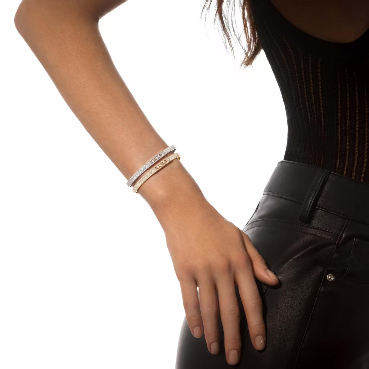 [Rosla]Move Noa Full Pavé Diamond Bangle Bracelet