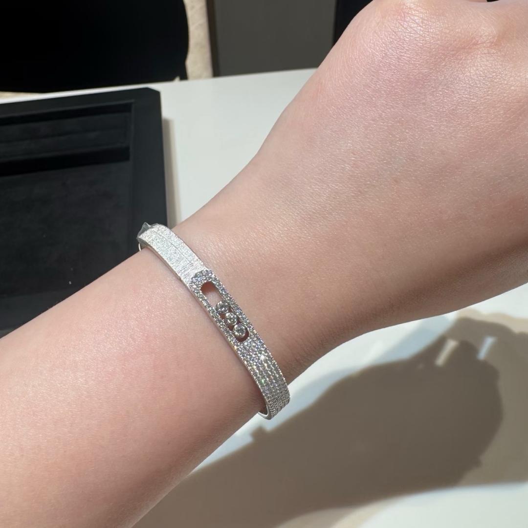 [Rosla]Move Noa Ciselé half pavé bangle