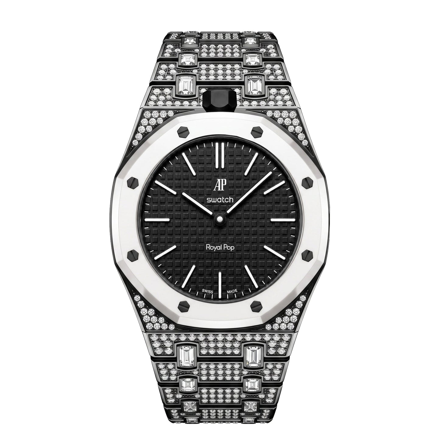 [Rosla]Royal Oak Pop Exclusive Bioceramic Case & Bioceramic Strap Full Diamond