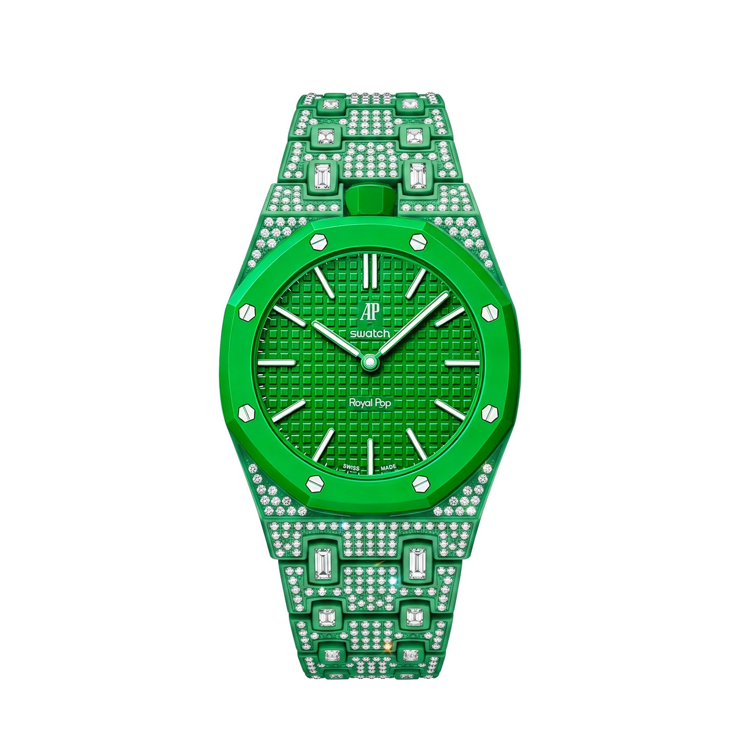 [Rosla]Royal Oak Pop Exclusive Bioceramic Case & Bioceramic Strap Full Diamond