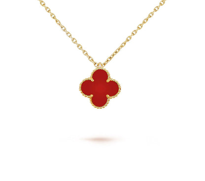 [Rosla]CLOVER MINI 9.5MM CARNELIANS NECKLACE COLLECTION