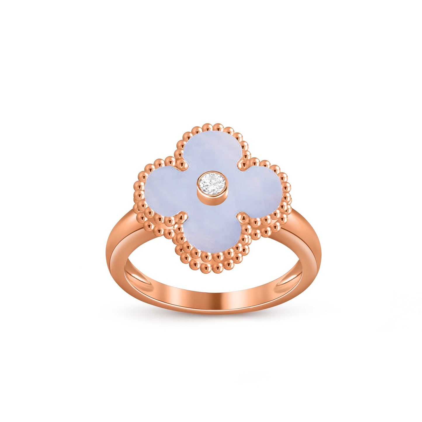[Rosla]CLOVER DIAMOND RING ROSE GOLD COLLECTION