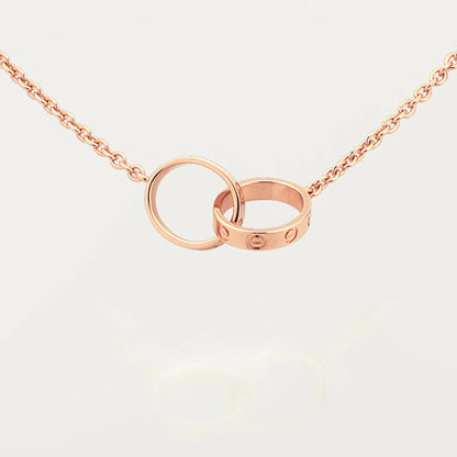 [Rosla]LOVE DOUBLE RING NECKLACE