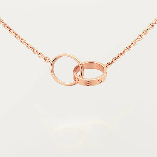 [Rosla]LOVE DOUBLE RING NECKLACE