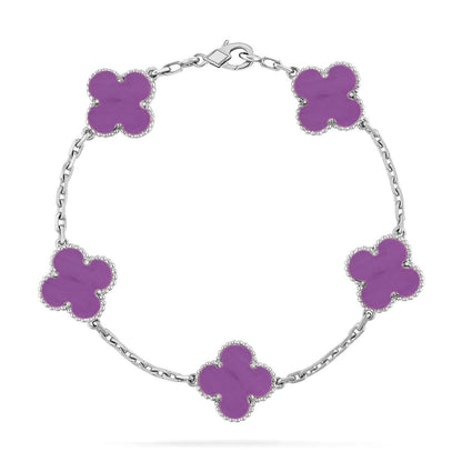 [Rosla] CLOVER 5 MOTIF VIOLET BRACELET COLLECTION