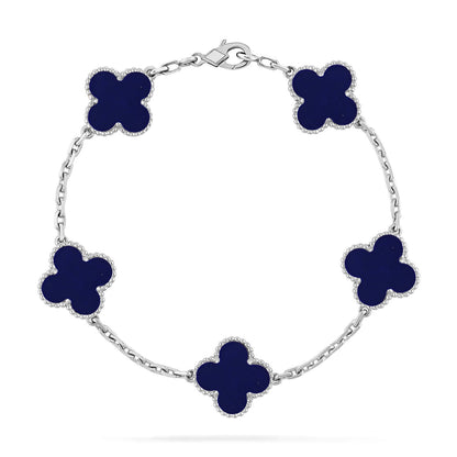 [Rosla]CLOVER 5 MOTIF LAPIS LAZULI BRACELET COLLECTION