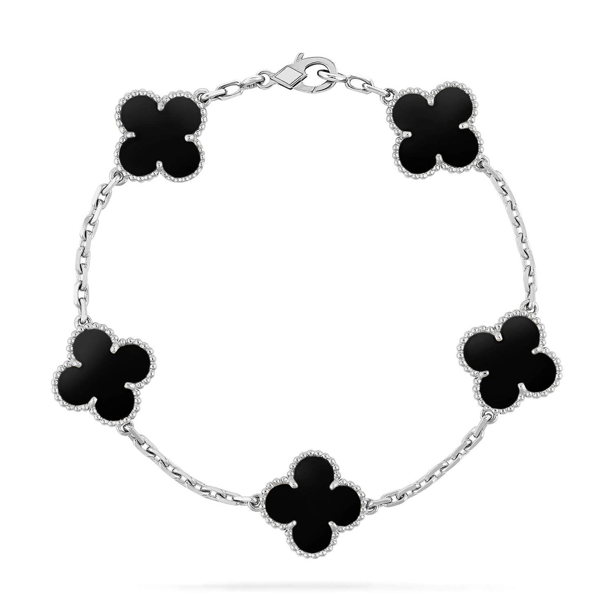 [Rosla] CLOVER 5 MOTIF ONYXS BRACELET COLLECTION