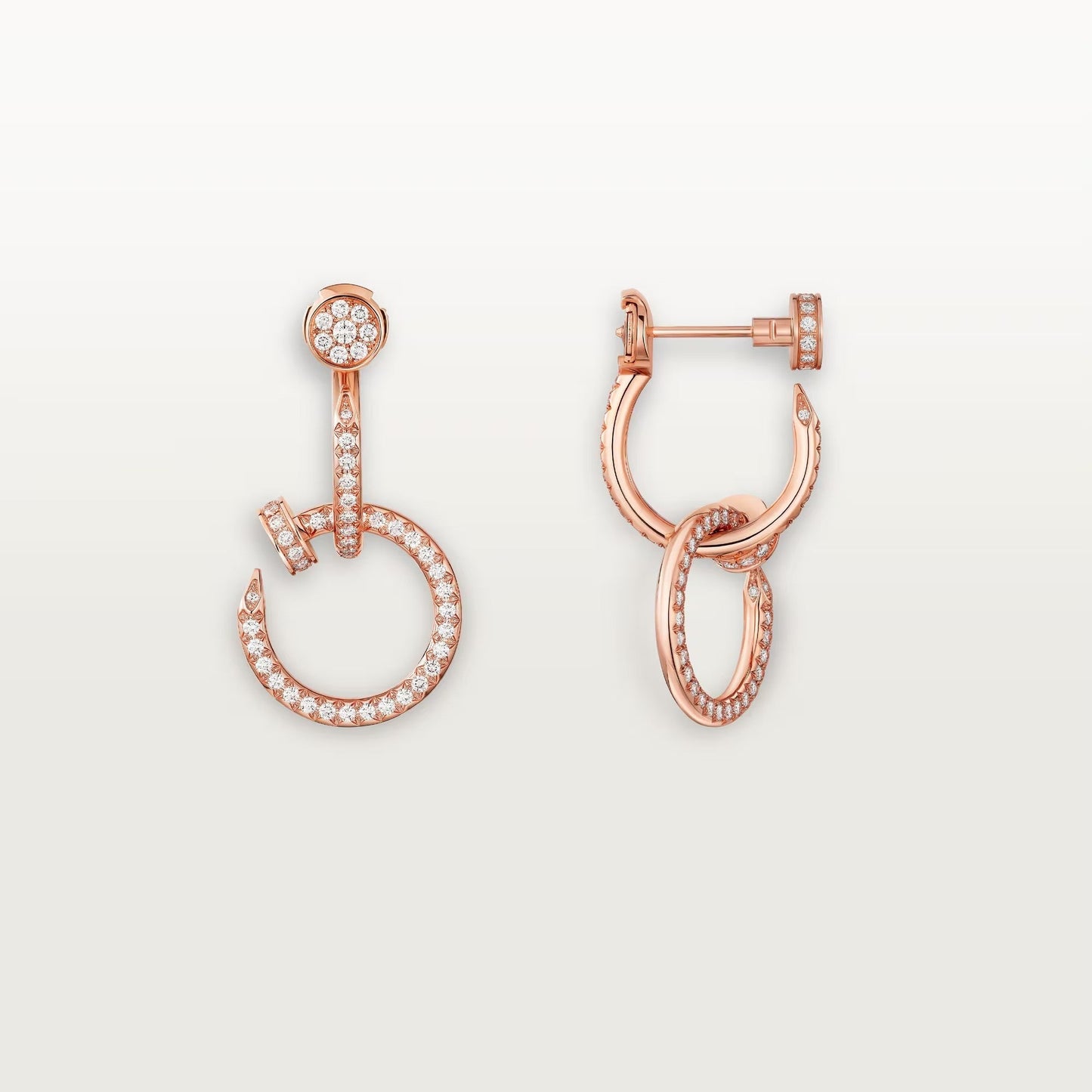 [Rosla]JUSTE FULL DIAMOND DOUBLE EARRINGS