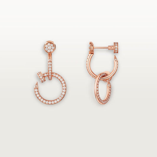 [Rosla]JUSTE FULL DIAMOND DOUBLE EARRINGS