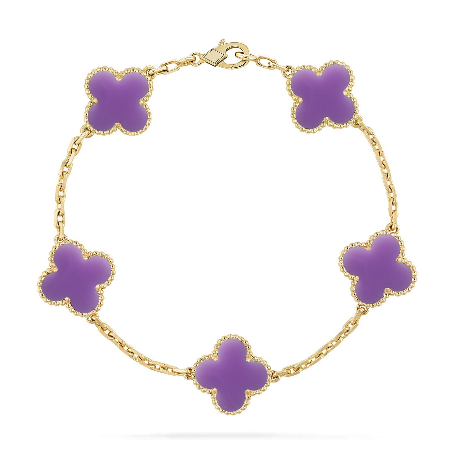 [Rosla]CLOVER 5 MOTIF LIGHT PURPLE BRACELET COLLECTION