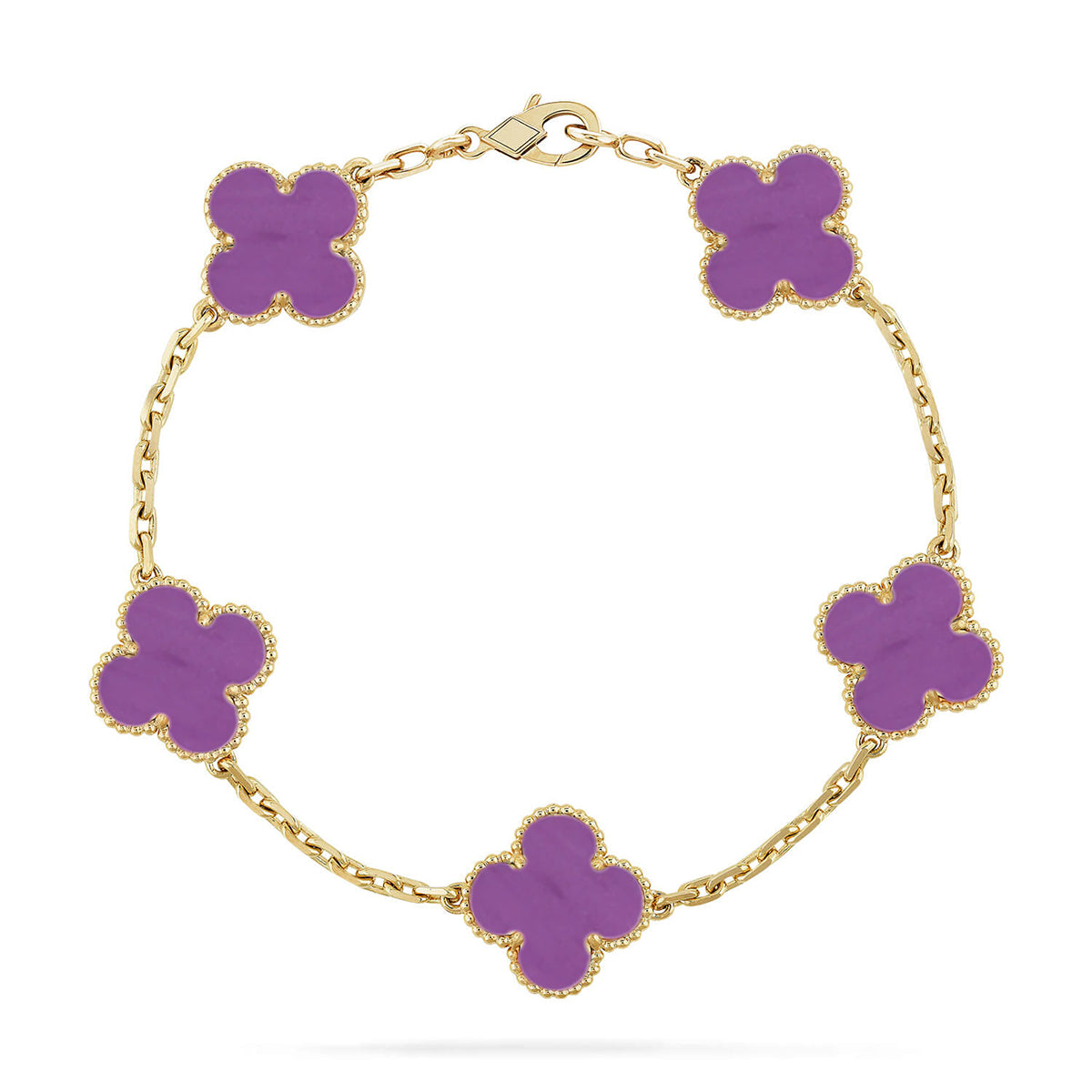 [Rosla] CLOVER 5 MOTIF VIOLET BRACELET COLLECTION