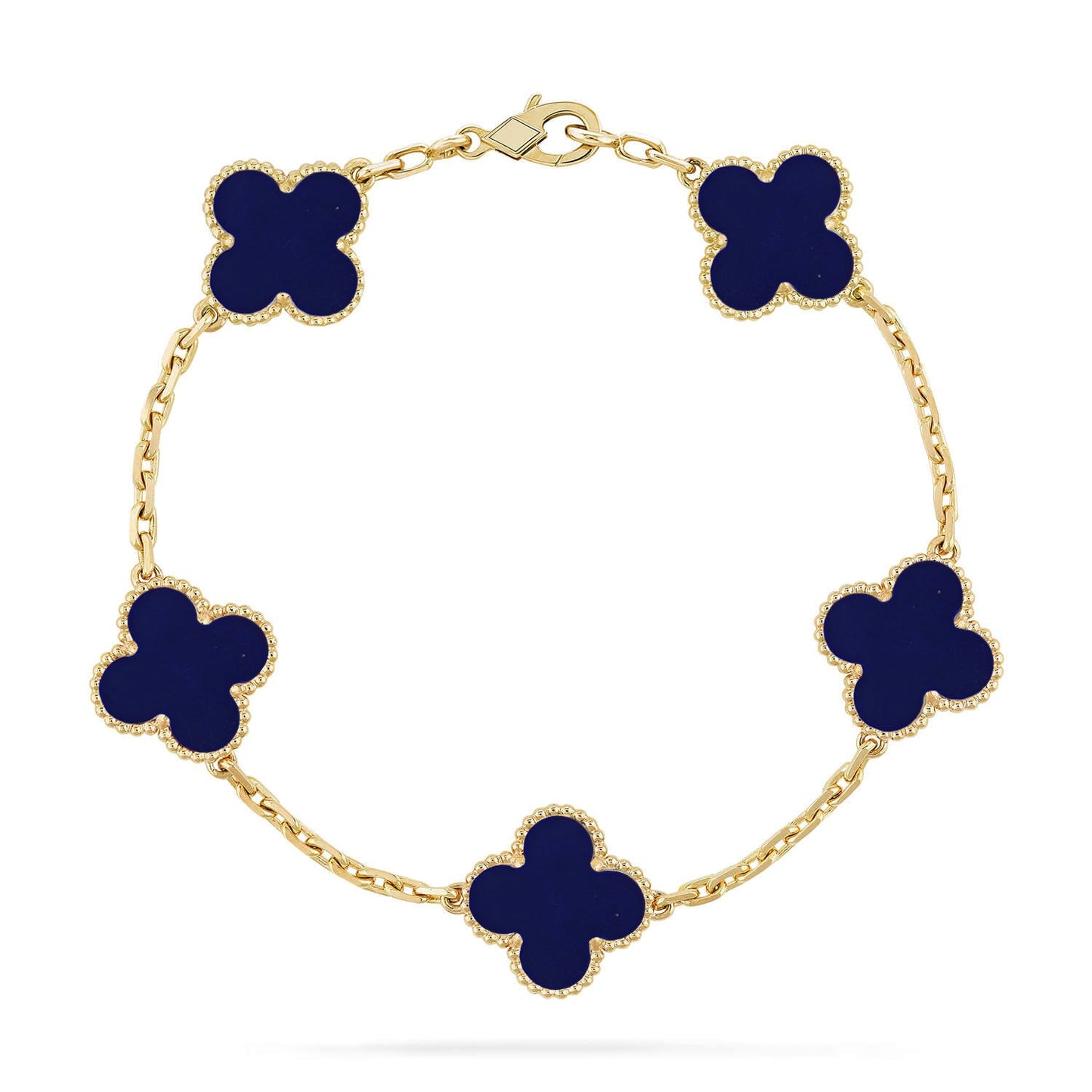 [Rosla]CLOVER 5 MOTIF LAPIS LAZULI BRACELET COLLECTION