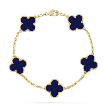 [Rosla]CLOVER 5 MOTIF LAPIS LAZULI BRACELET COLLECTION