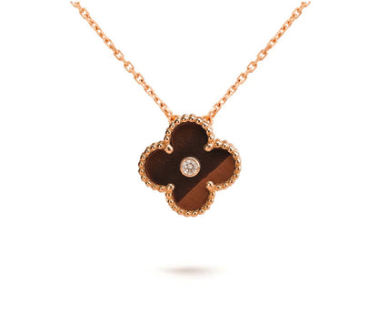 [Rosla]CLOVER 15MM DIAMOND SINGLE FLOWER NECKLACE COLLECTION