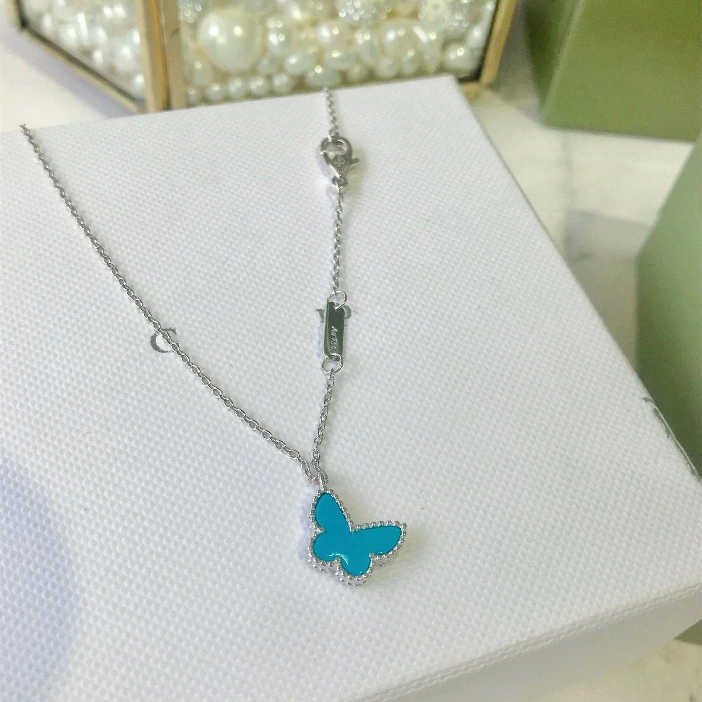 [Rosla]BUTTERFLY TURQUOISE BUTTERFLY BRACELET SILVER