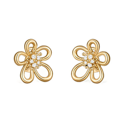 [Rosla] FLOWERLACE EARRING 5 DIAMONDS
