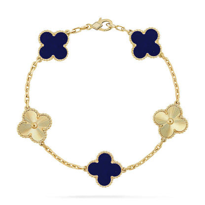 [Rosla]CLOVER 5 MOTIF LAPIS LAZULI BRACELET COLLECTION