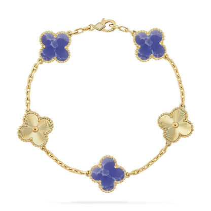 [Rosla]CLOVER 5 MOTIF BLUE VEINS BRACELET COLLECTION