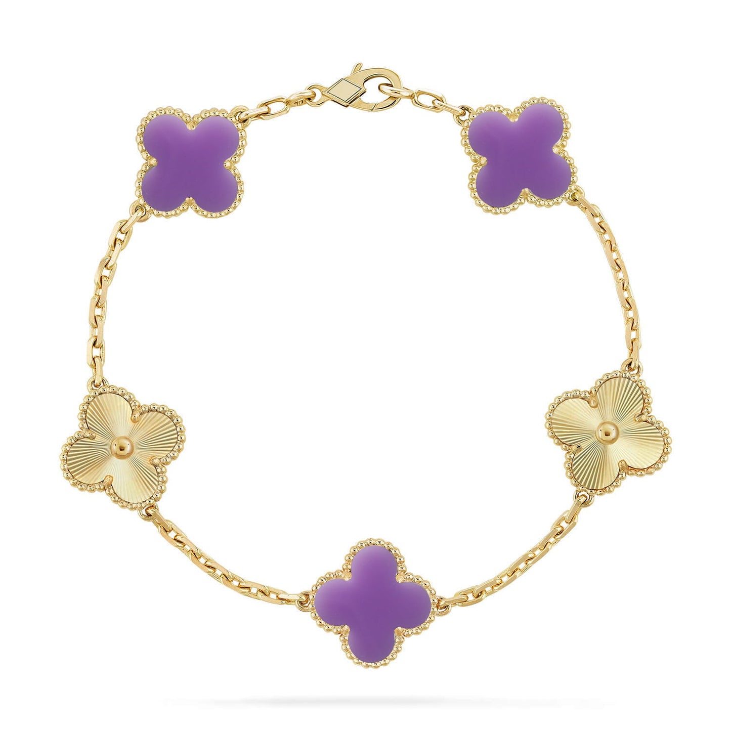 [Rosla]CLOVER 5 MOTIF LIGHT PURPLE BRACELET COLLECTION