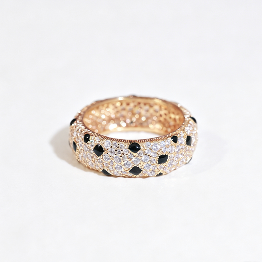[Rosla]PANTHERE SPOTTED FULL DIAMOND RING