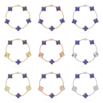 [Rosla]CLOVER 5 MOTIF BLUE VEINS BRACELET COLLECTION