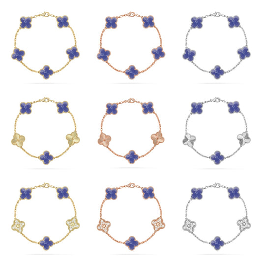 [Rosla]CLOVER 5 MOTIF BLUE VEINS BRACELET COLLECTION