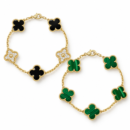 [Rosla]Clover 5 Motifs  Duo Bracelet Stack Set