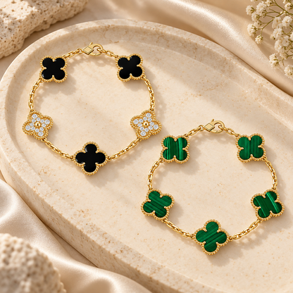 [Rosla]Clover 5 Motifs  Duo Bracelet Stack Set