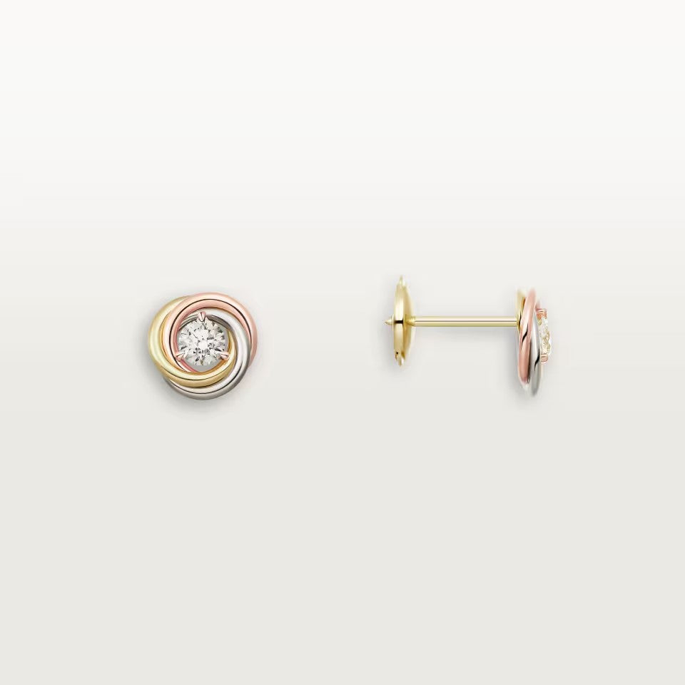 [Rosla]TRINITY STUD DIAMOND EARRINGS