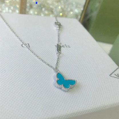 [Rosla]BUTTERFLY TURQUOISE BUTTERFLY BRACELET SILVER