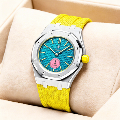 [Rosla]Steel Case & Fluoroelastomer Strap Full‑wrap Embedded Watch Band