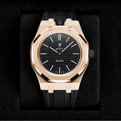 [Rosla]Steel Case & Fluoroelastomer Strap Full‑wrap Embedded Watch Band