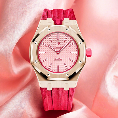 [Rosla]Steel Case & Fluoroelastomer Strap Full‑wrap Embedded Watch Band