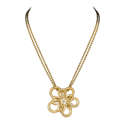 [Rosla]FLOWERLACE NECKLACE 5 DIAMONDS